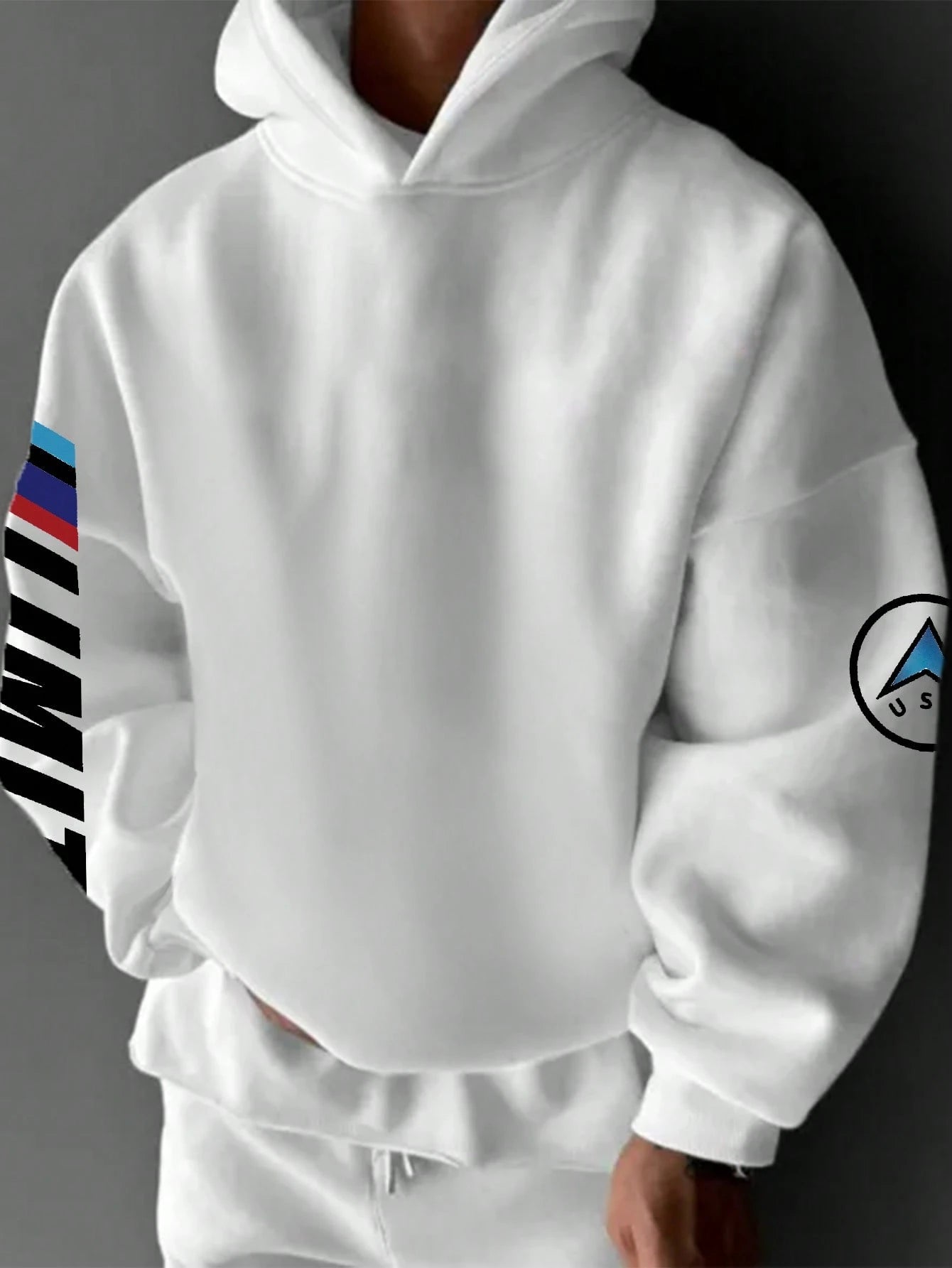 SXV LIMIT Casual Loose Fit Car Graphic Thermal Lined Hoodie Sweatshirt, Autumn