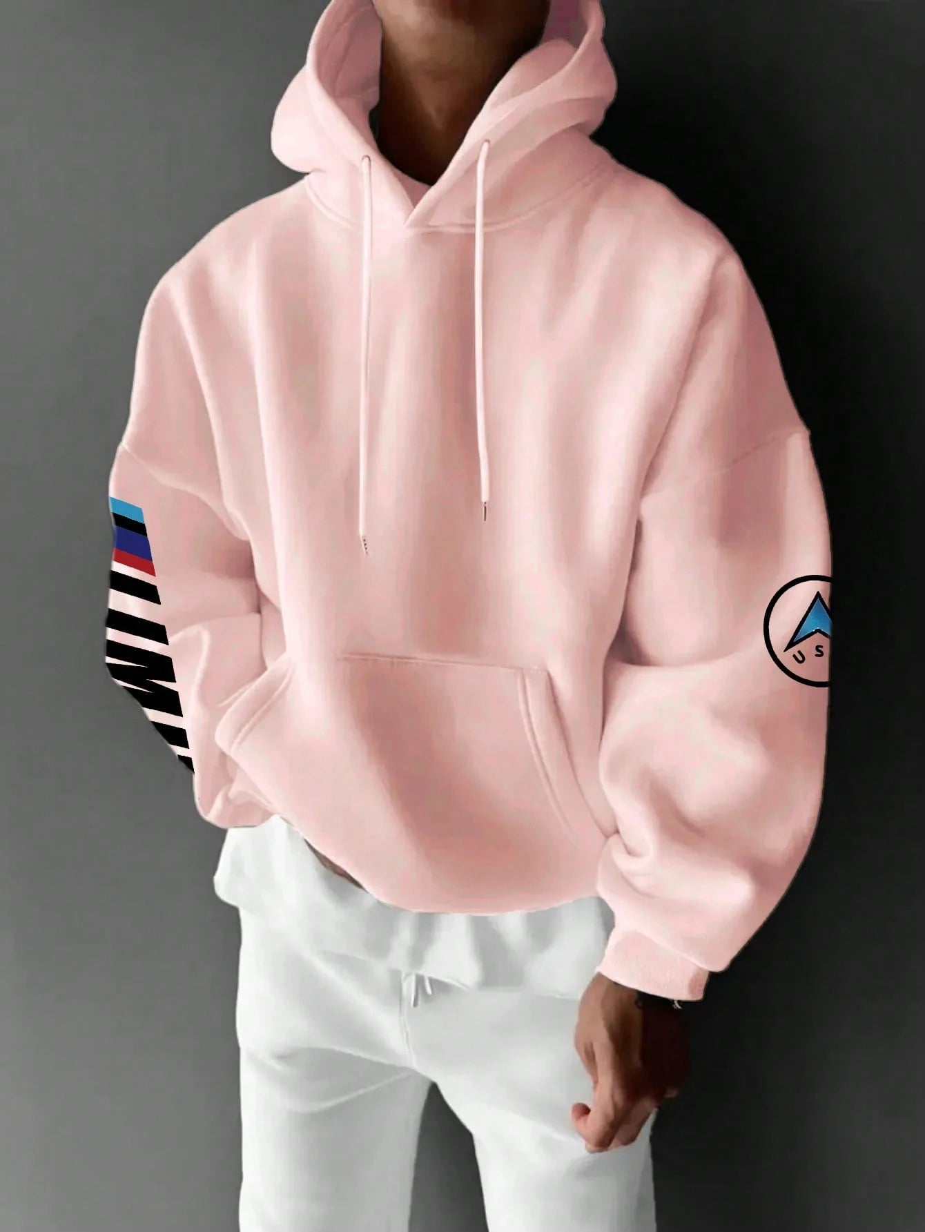 SXV LIMIT Casual Loose Fit Car Graphic Thermal Lined Hoodie Sweatshirt, Autumn