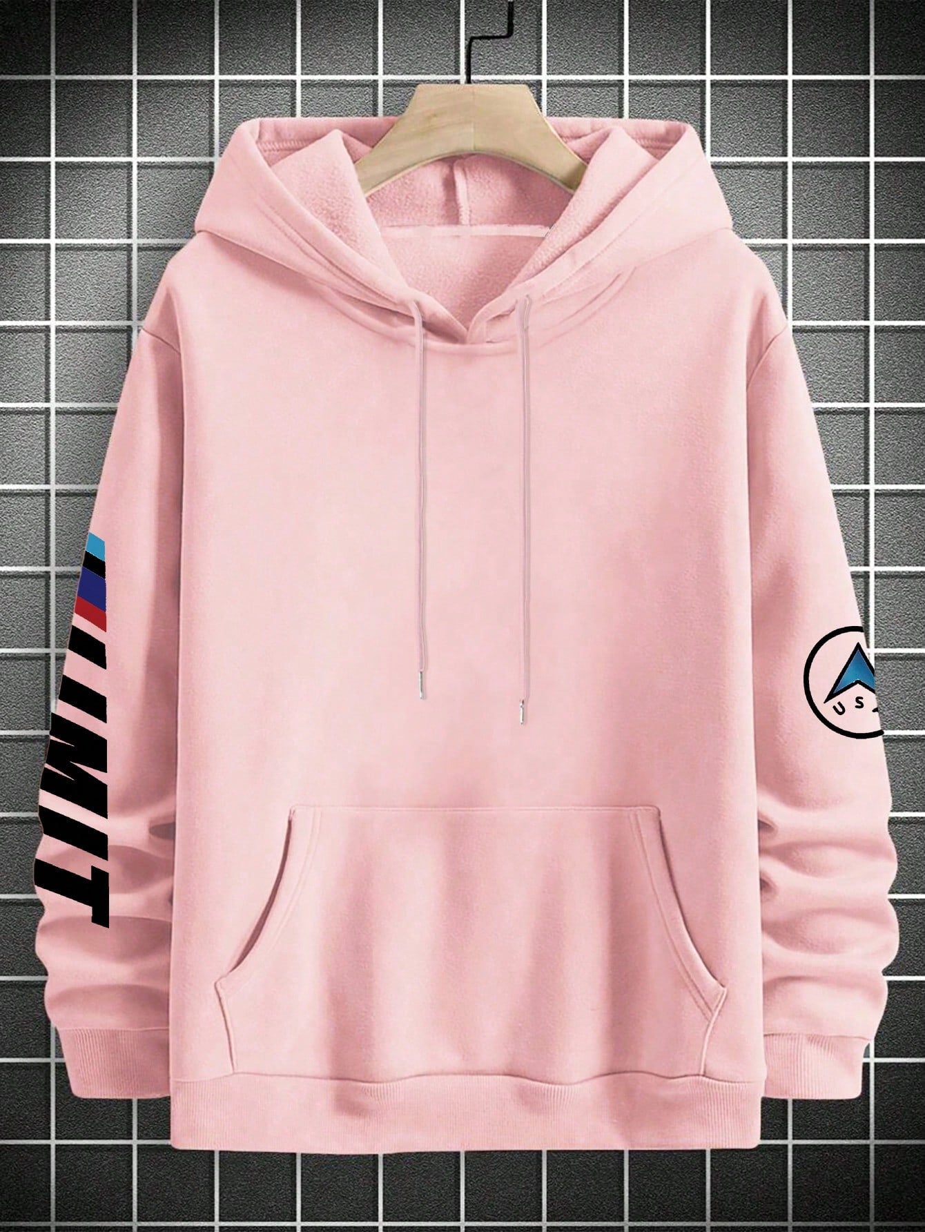 SXV LIMIT Casual Loose Fit Car Graphic Thermal Lined Hoodie Sweatshirt, Autumn