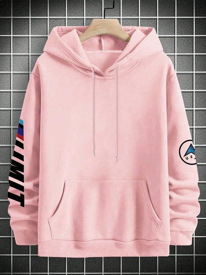 SXV LIMIT Casual Loose Fit Car Graphic Thermal Lined Hoodie Sweatshirt, Autumn