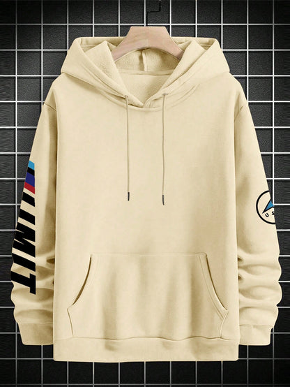 SXV LIMIT Casual Loose Fit Car Graphic Thermal Lined Hoodie Sweatshirt, Autumn