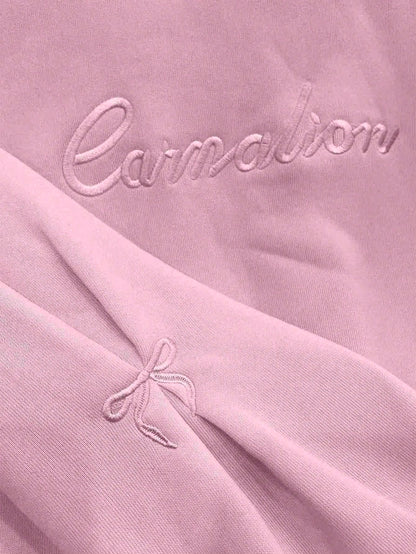 SXV Women's Embroidered Letter Pattern Crew Neck Long Sleeve Comfortable Pullover