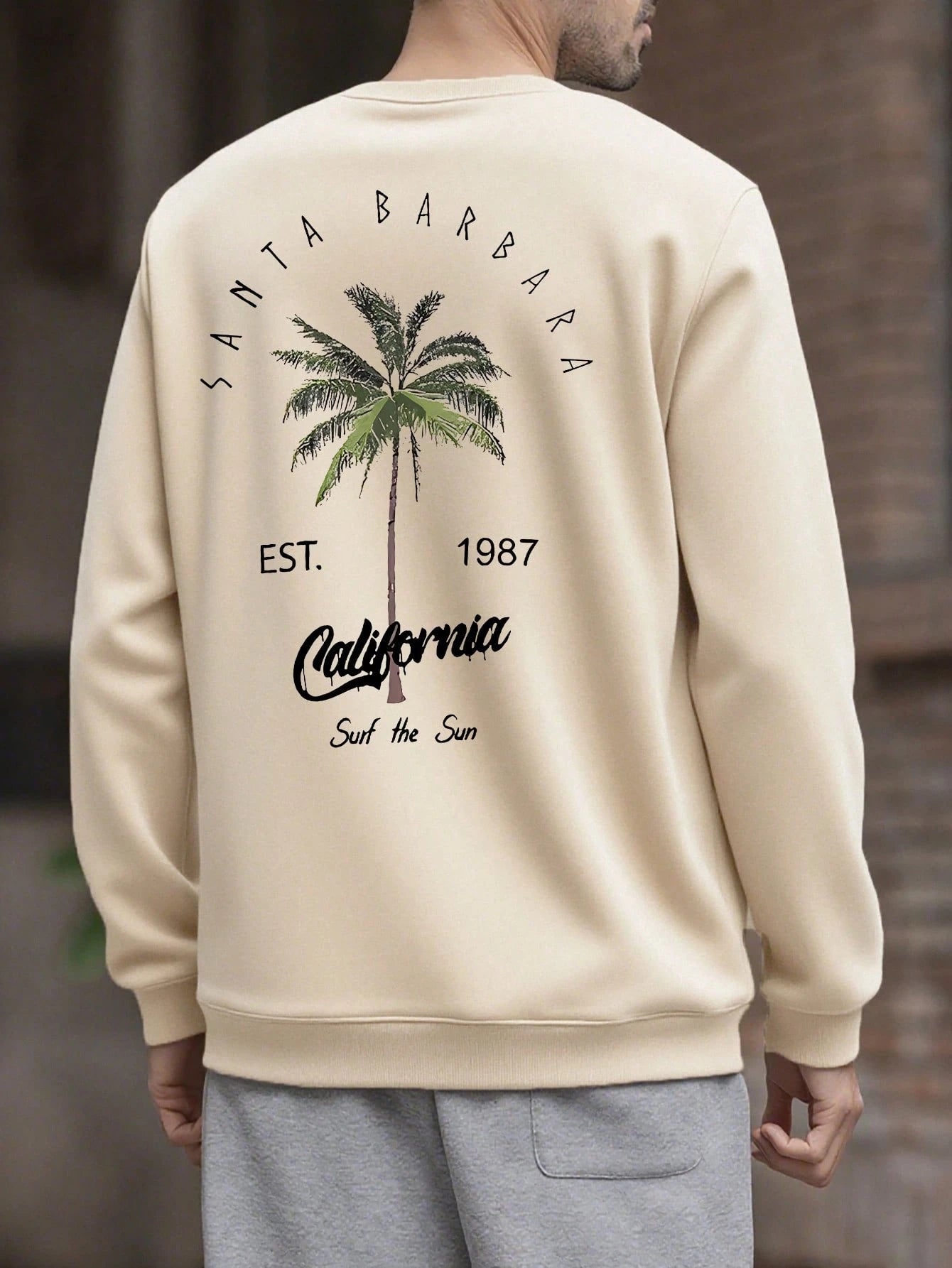 SXV 'SURF THE SUN’ Printed Cool Aesthetic Drop Shoulder Oversized Baggy Sweatshirt