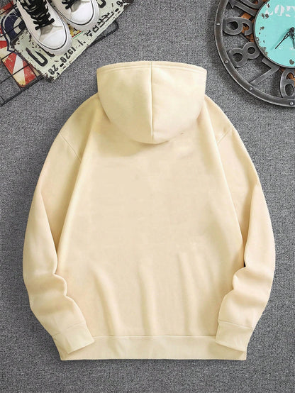 SXV Men's SECURITY Graphic Fleece Hoodie, Streetwear Style, Autumn