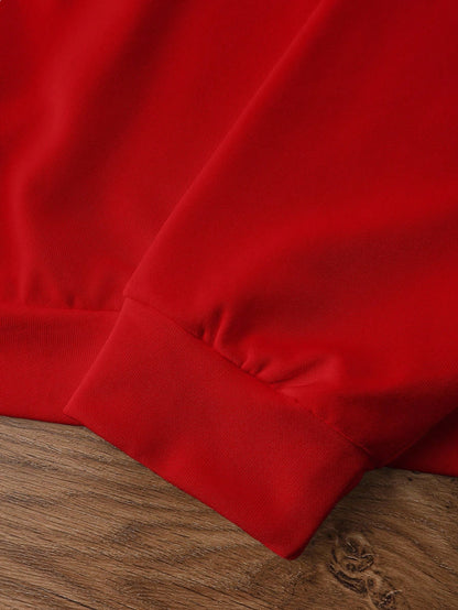 SXV Women's Casual Fashion Minimalist Versatile Loose Fit Round Neck Christmas Pattern Sweatshirt