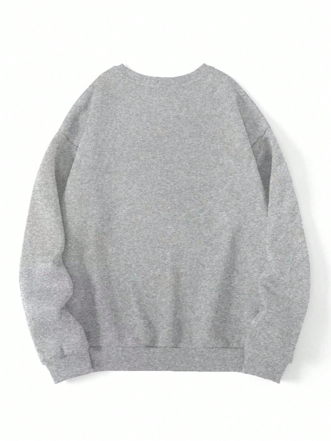 SXV Solid Color Round Neck Casual Versatile Long Sleeve Pullover Sweatshirt