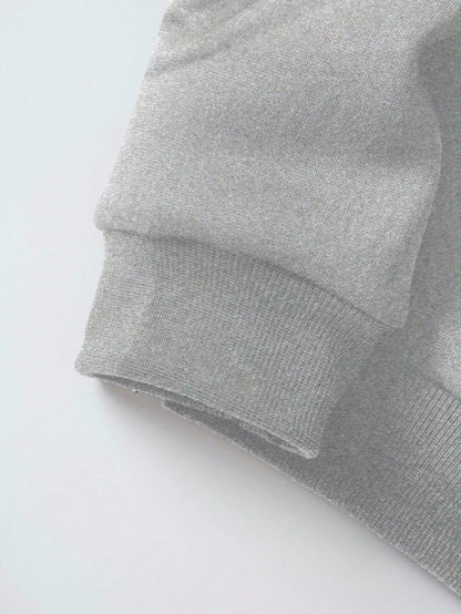 SXV Solid Color Round Neck Casual Versatile Long Sleeve Pullover Sweatshirt