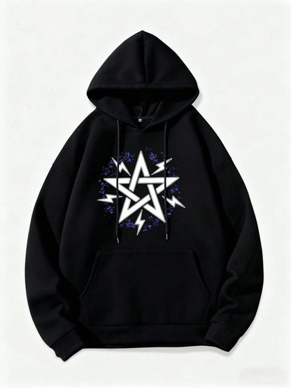 SXV Wonderful universe Men's Winter Fleece Graphic Hoodie