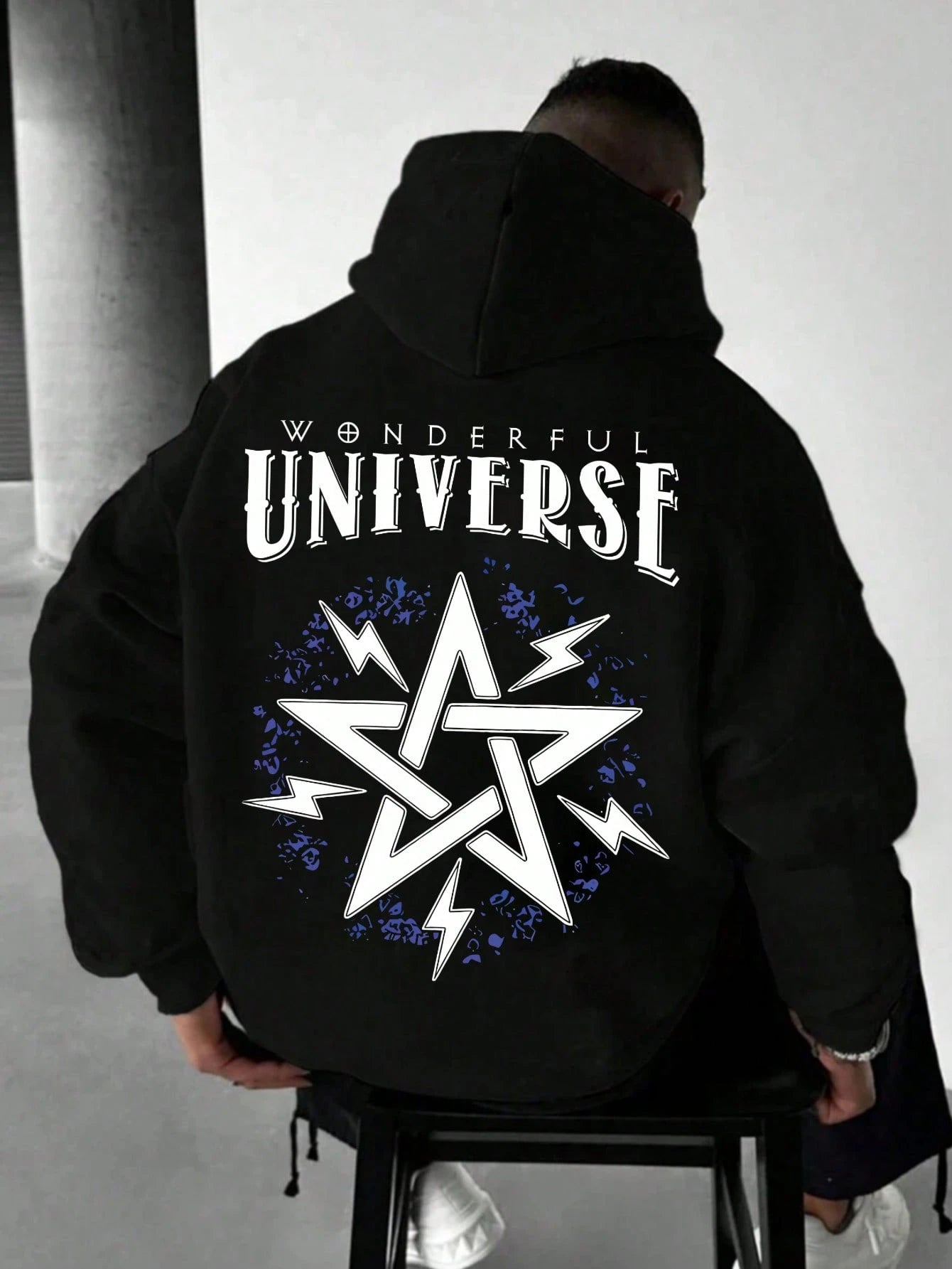 SXV Wonderful universe Men's Winter Fleece Graphic Hoodie