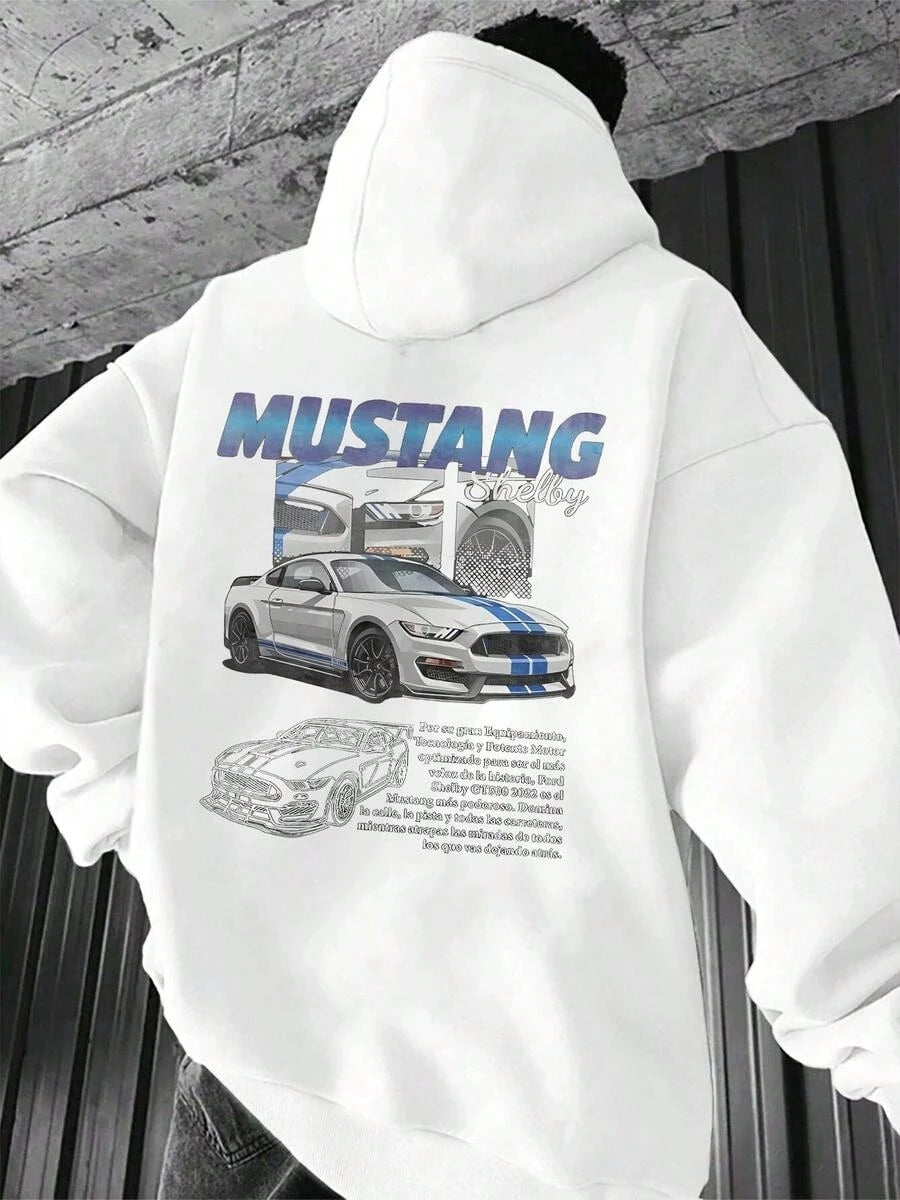 SXV Hoodie Sweatshirt,Mustang Shelby GT500 Car Graphic Print