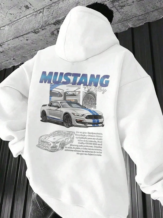 SXV Hoodie Sweatshirt,Mustang Shelby GT500 Car Graphic Print