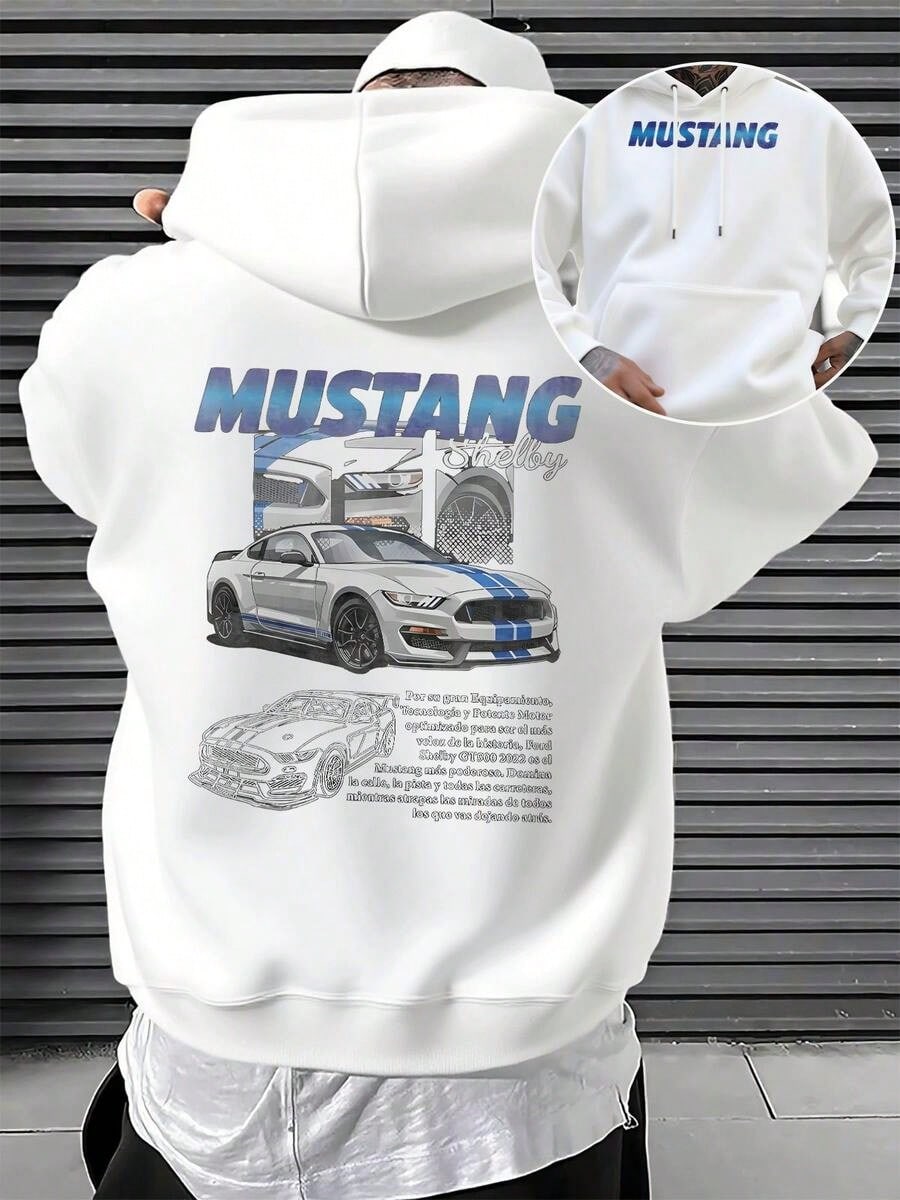 SXV Hoodie Sweatshirt,Mustang Shelby GT500 Car Graphic Print