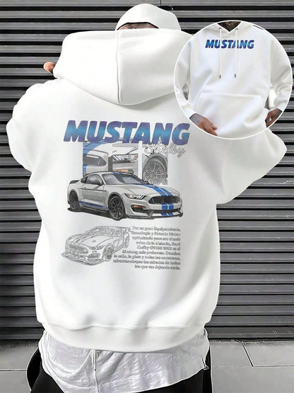 SXV Hoodie Sweatshirt,Mustang Shelby GT500 Car Graphic Print