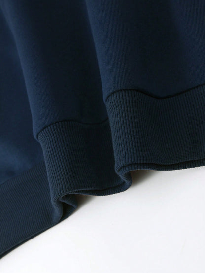 SXV Men's Casual Versatile Printed Crew Neck Sweatshirt  Paris Vibe