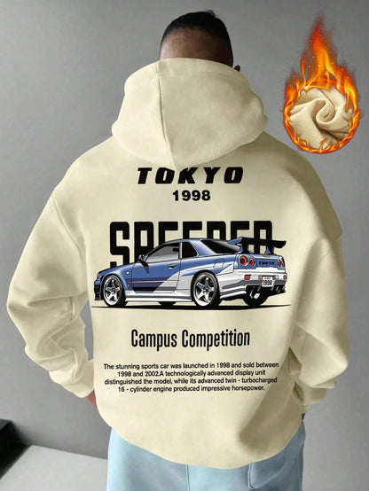 SXV 'tokyo’ Printed Cool Aesthetic Sweatshirt Hoodie