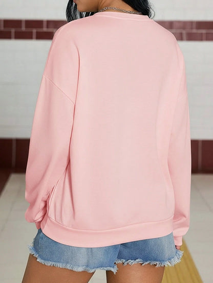 SXV New York Letter Retro Distressed Pattern Printed Sweatshirt