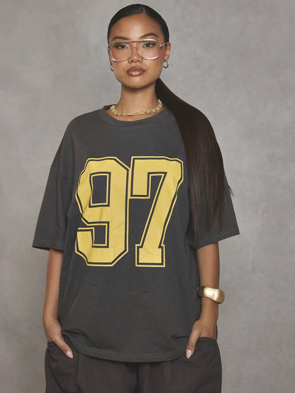 SXV '97’ Printed Cool Aesthetic Oversized Baggy T-shirt