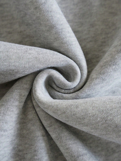 SXV NEVER GIVE UP Letter Slogan & Scratch Print Casual Loose Fit Hoodie Sweatshirt