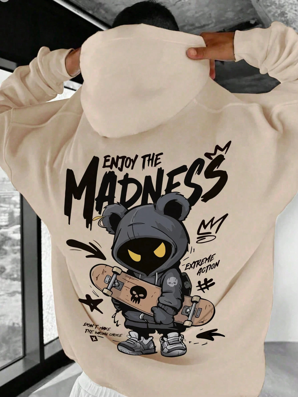 SXV Men's Casual Fashion Street Extreme Sports Madness Hoodie