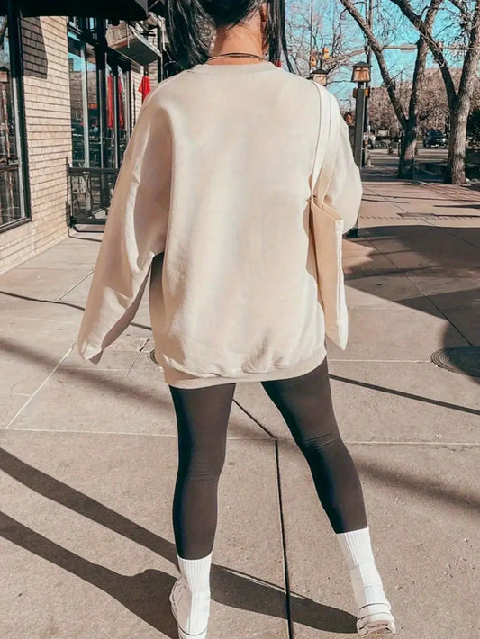 SXV Women'S Casual Crew Neck Sweatshirt - DIET JUST For THE TASTE Print