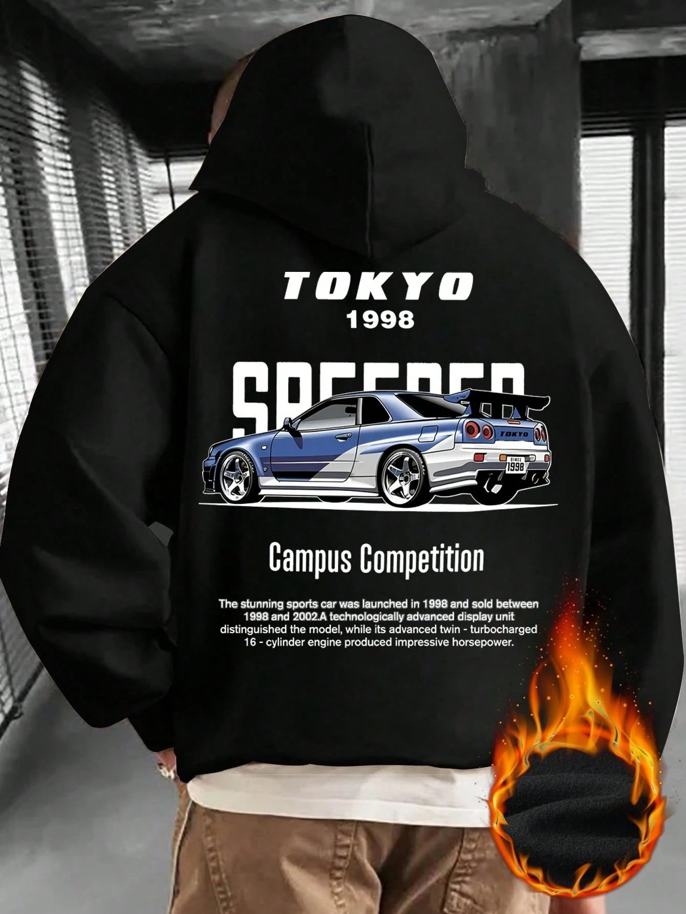 SXV 'tokyo’ Printed Cool Aesthetic Sweatshirt Hoodie