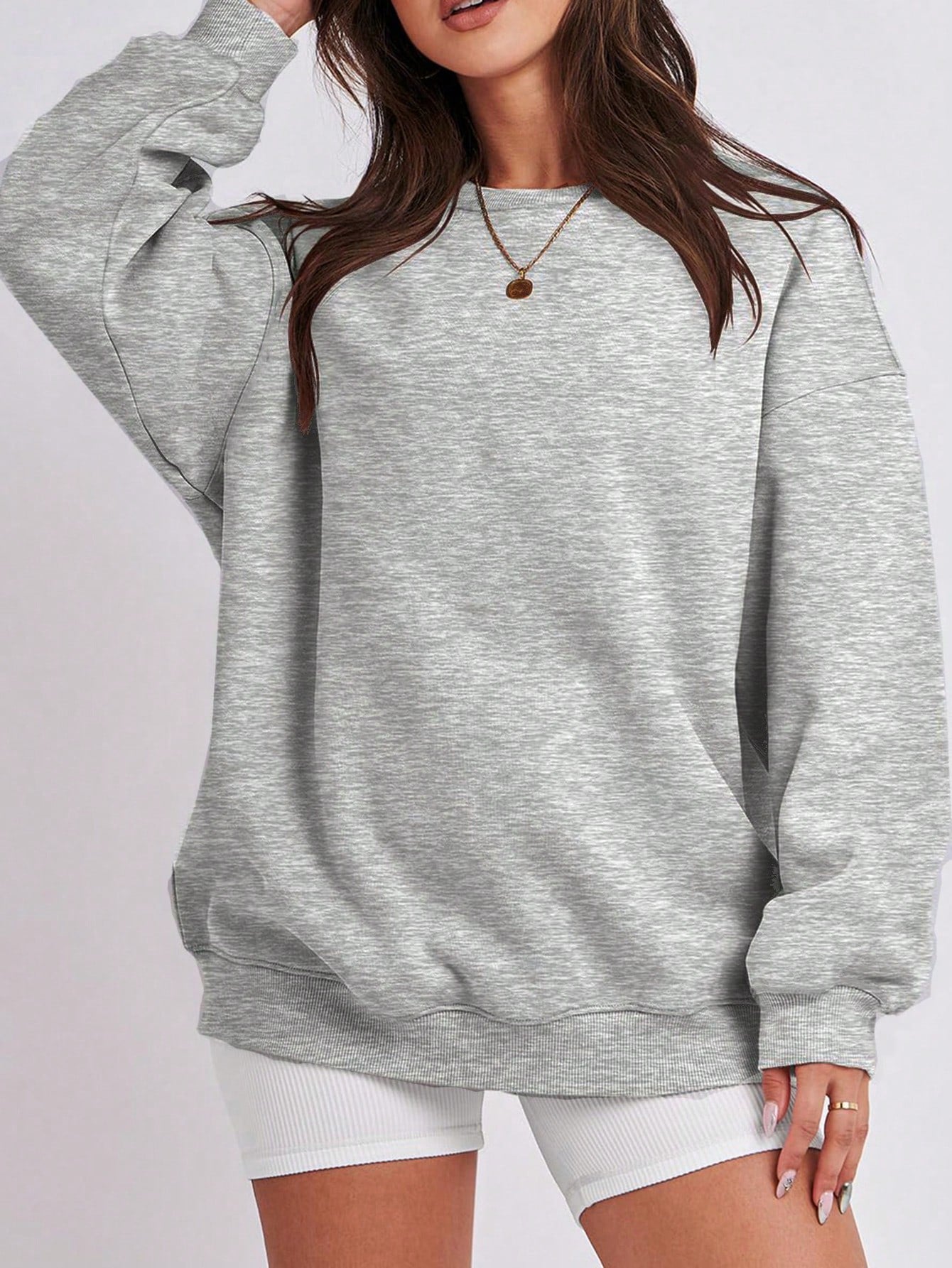 SXV Women's Casual Crew Neck Sweatshirt Loose Soft Long Sleeve Pullover