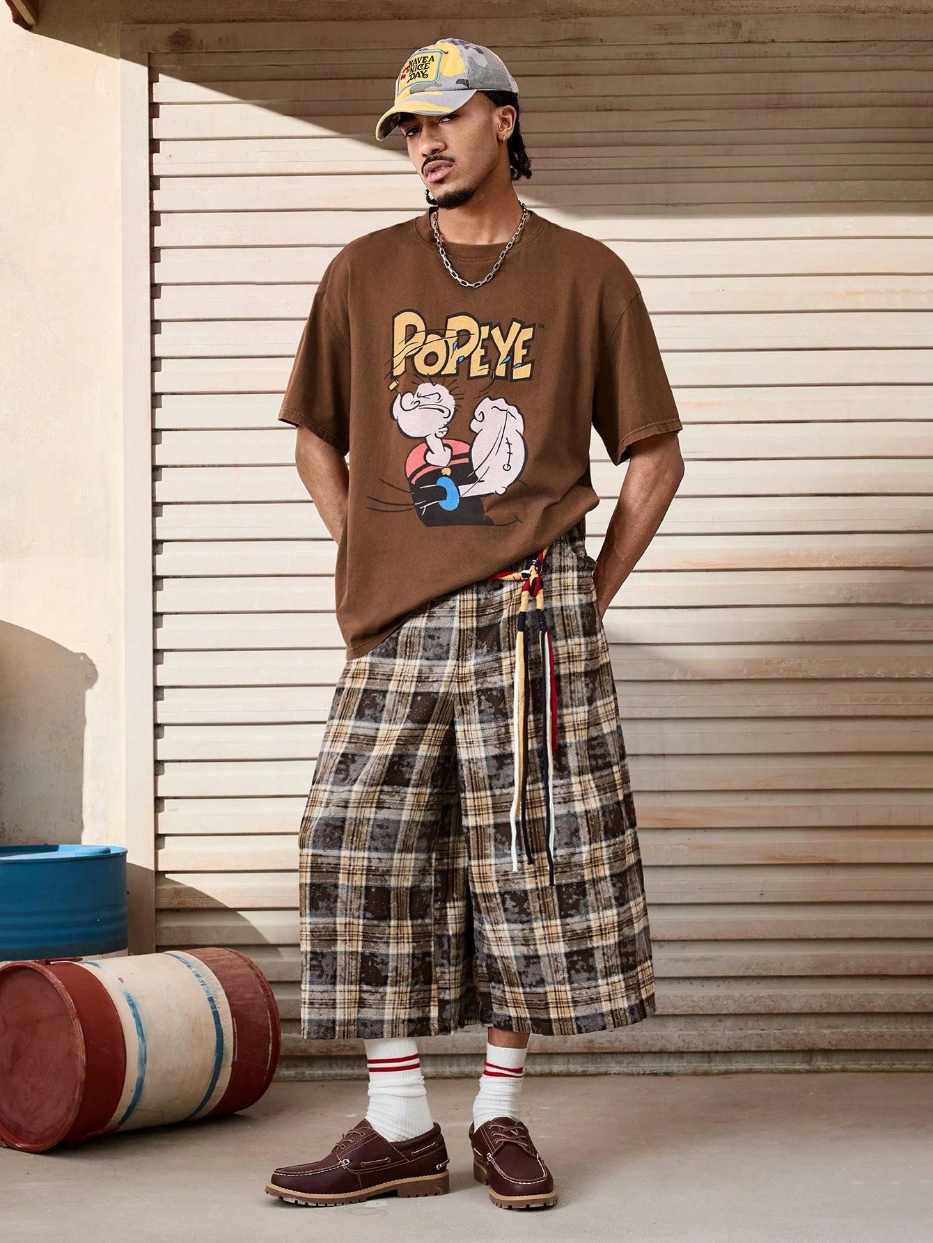 SXV Casual Letter & Cartoon Graphic Round Neck Short Sleeve T-Shirt
