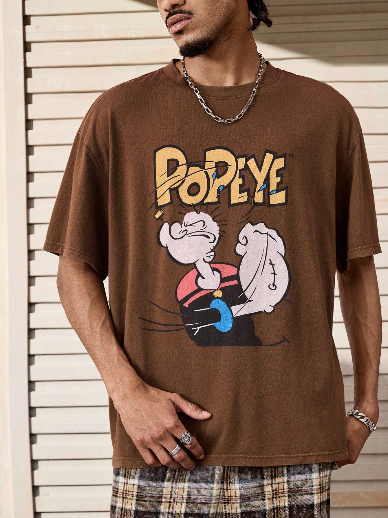 SXV Casual Letter & Cartoon Graphic Round Neck Short Sleeve T-Shirt
