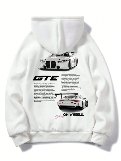 SXV Racing Enthusiast Essential! Men's Casual Racing Culture Element Printed Hoodie