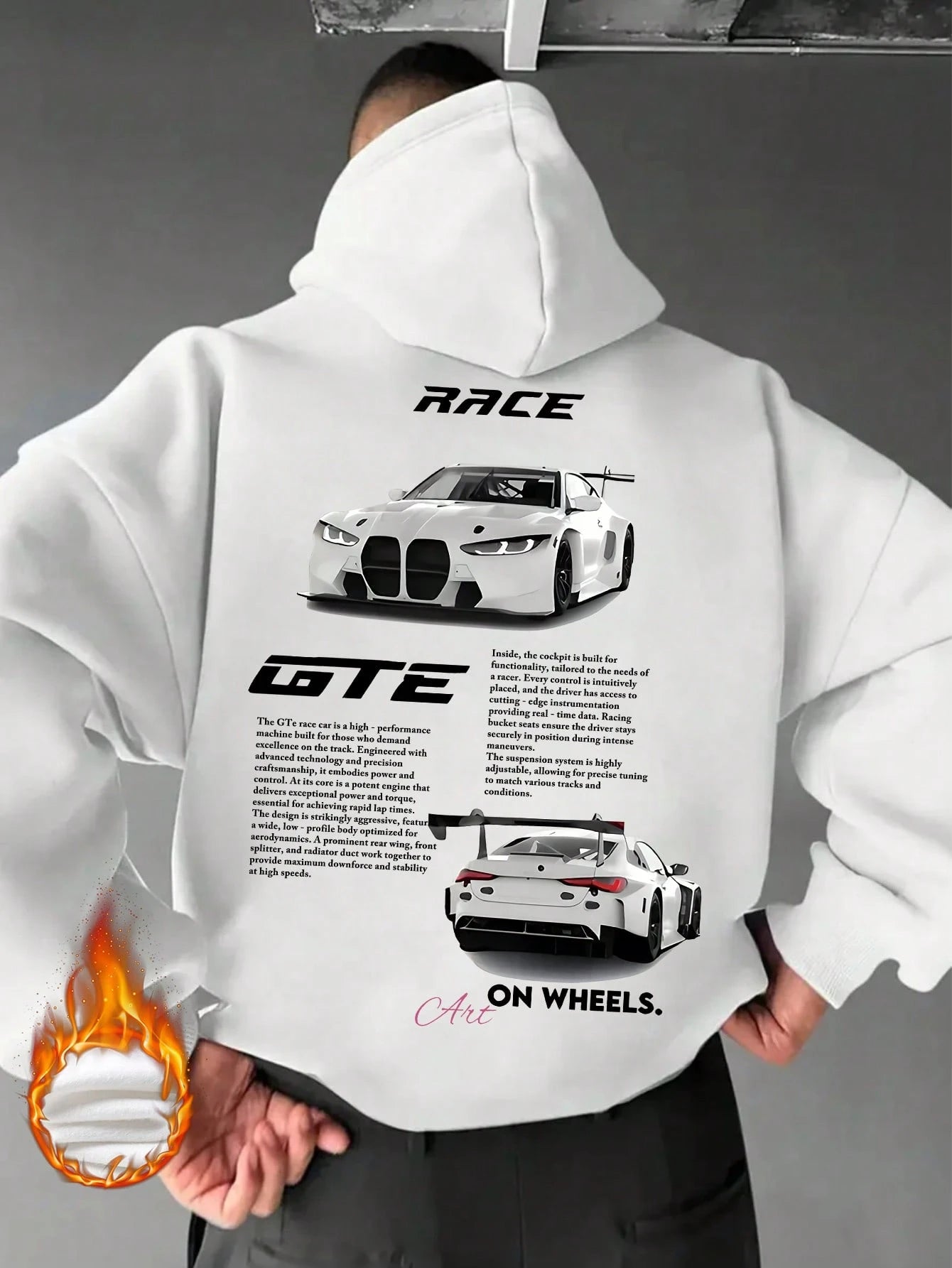 SXV Racing Enthusiast Essential! Men's Casual Racing Culture Element Printed Hoodie