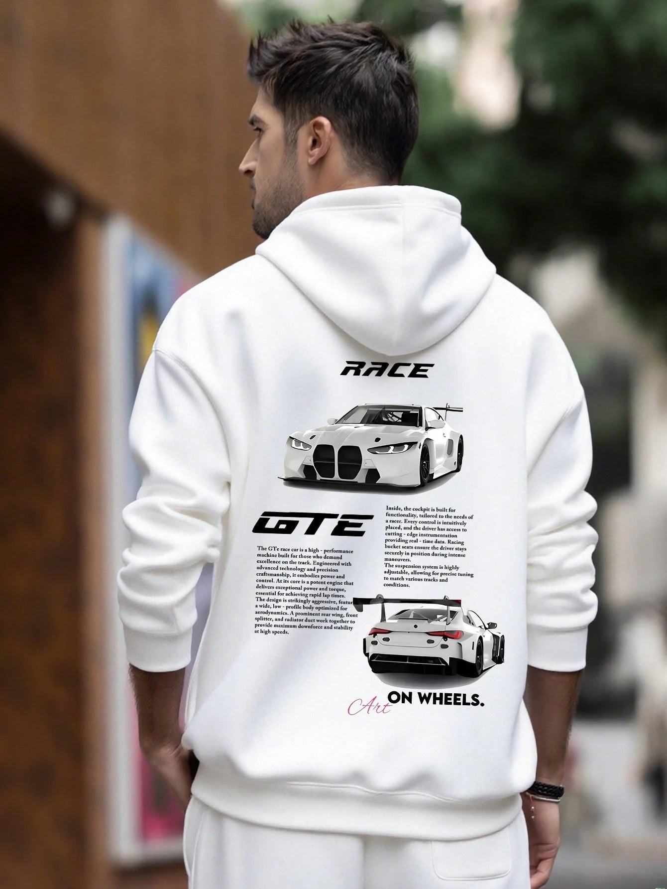 SXV Racing Enthusiast Essential! Men's Casual Racing Culture Element Printed Hoodie