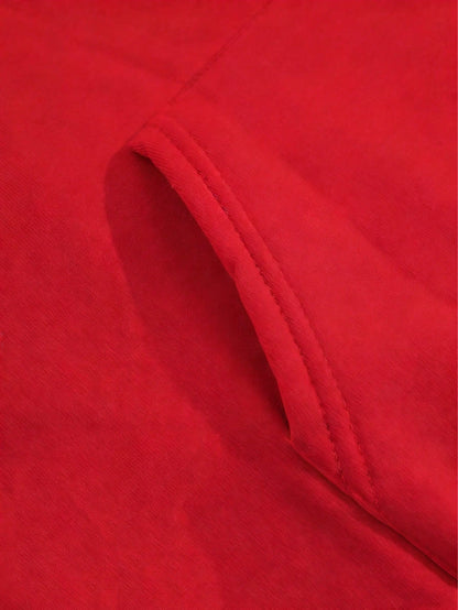 SXV Faith Over Fear, Letter Print Pocket Hoodie