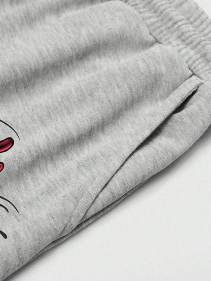 SXV Comfortable Casual Sports Straight Leg Patterned Print Sweatpants,