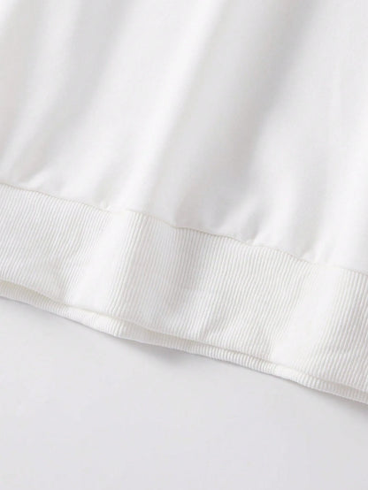 SXV NYC BROOKLYN Men's Letter Print Long Sleeve Pocket Drawstring Hoodie Sweatshirt