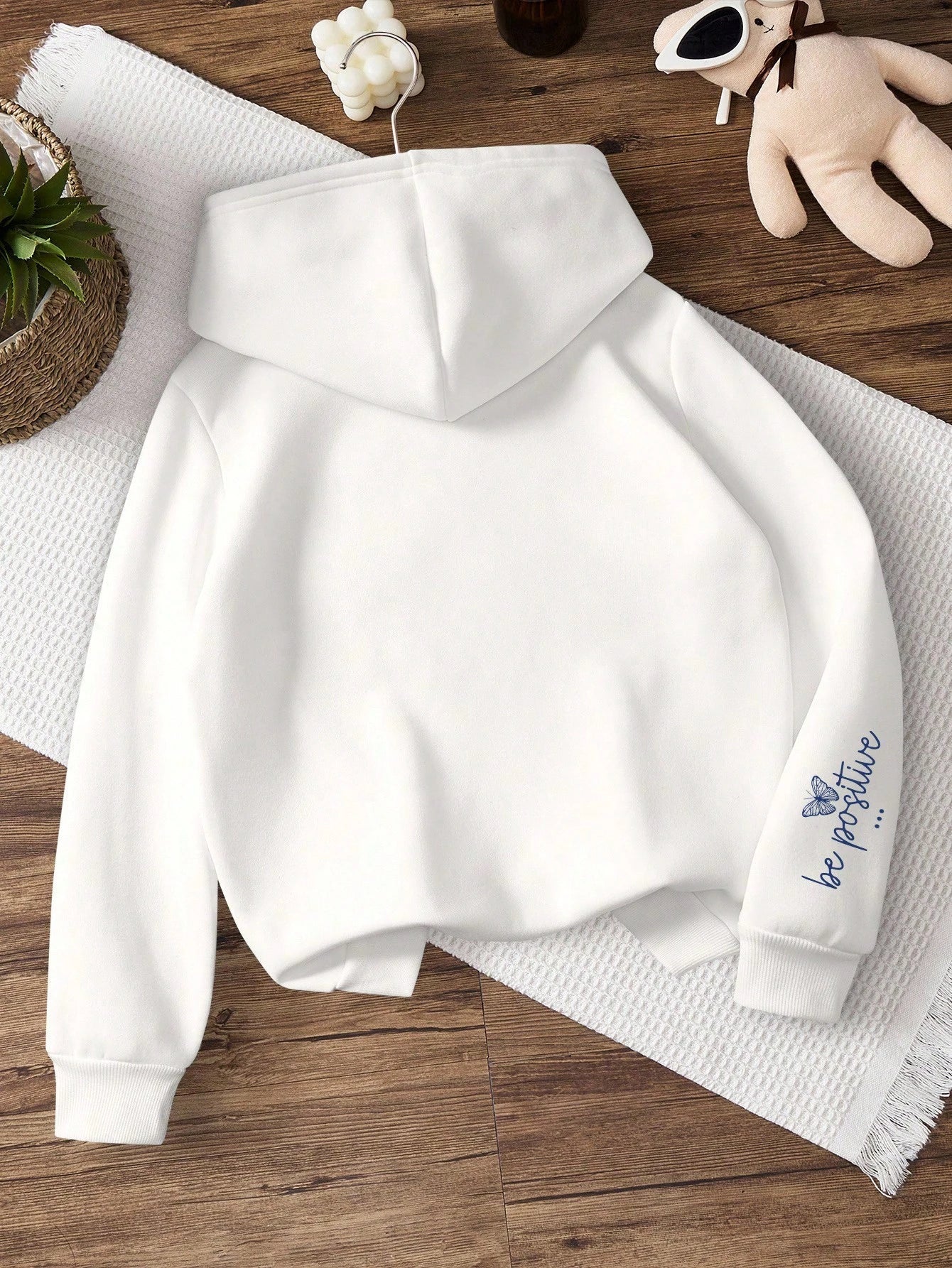 SXV 'Be positive butterfly’ Printed Cool Aesthetic Sweatshirt Hoodie