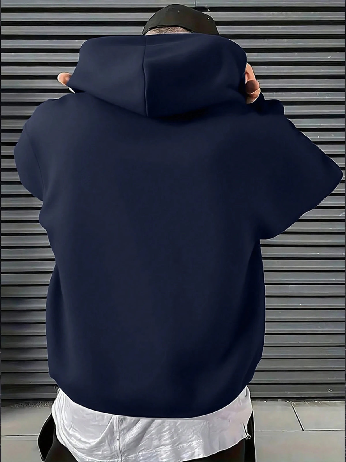SXV Men's Casual Minimalist Solid Color Kangaroo Pocket Drawstring Hoodie, Suitable For Daily Commute, Autumn