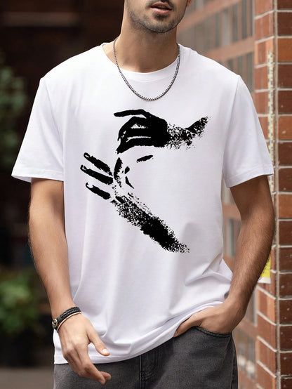 SXV 'Hand Figure’ Printed Cool Aesthetic Oversized Baggy T-shirt
