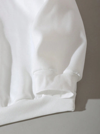 SXV Men's Casual Street Versatile Dallas Football Sports Element Print Crew Neck Pullover Sweatshirt