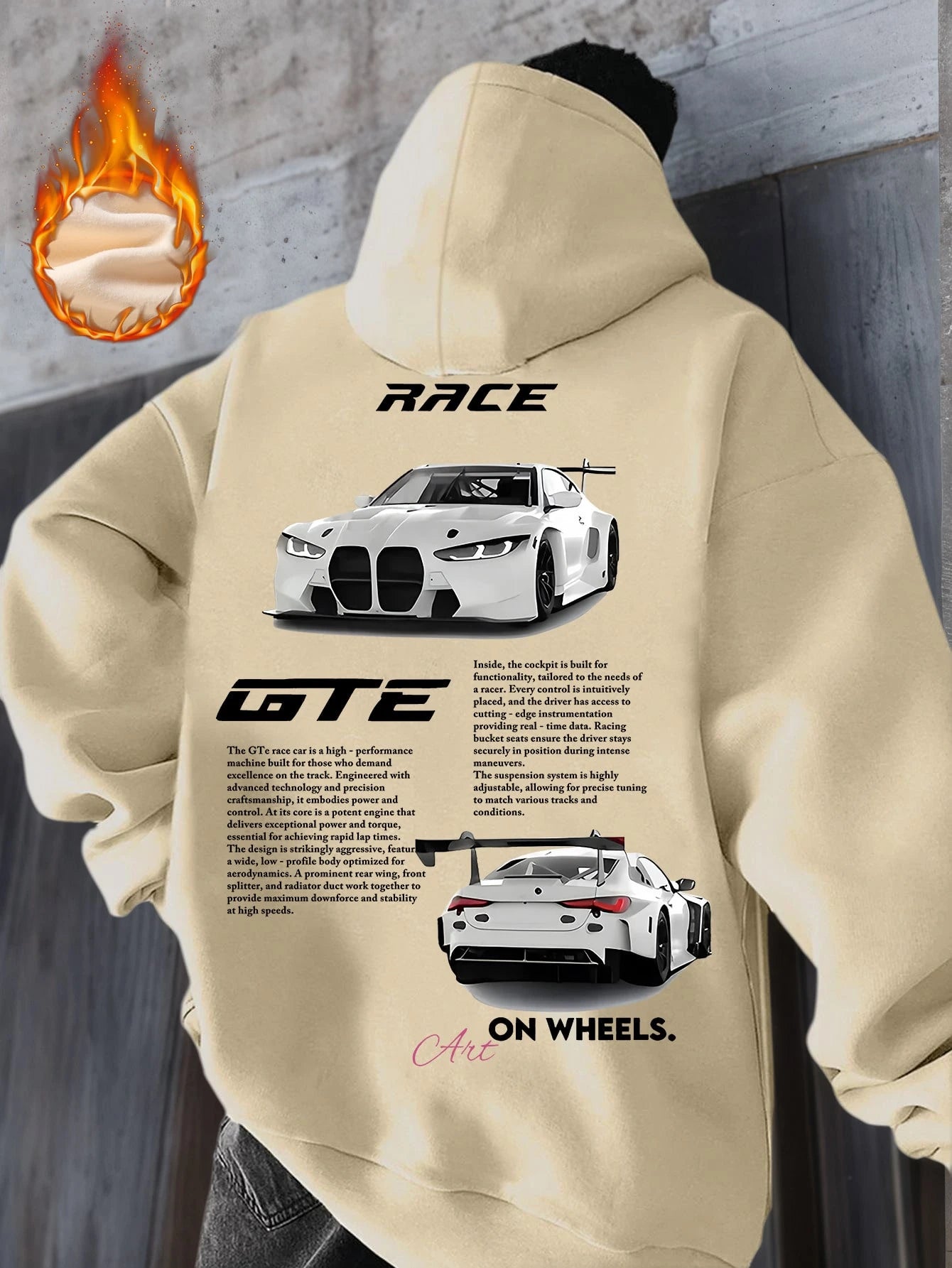 SXV Racing Enthusiast Essential! Men's Casual Racing Culture Element Printed Hoodie
