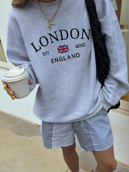 SXV Women's Casual Crew Neck Sweatshirt With Stylish Color Blocking