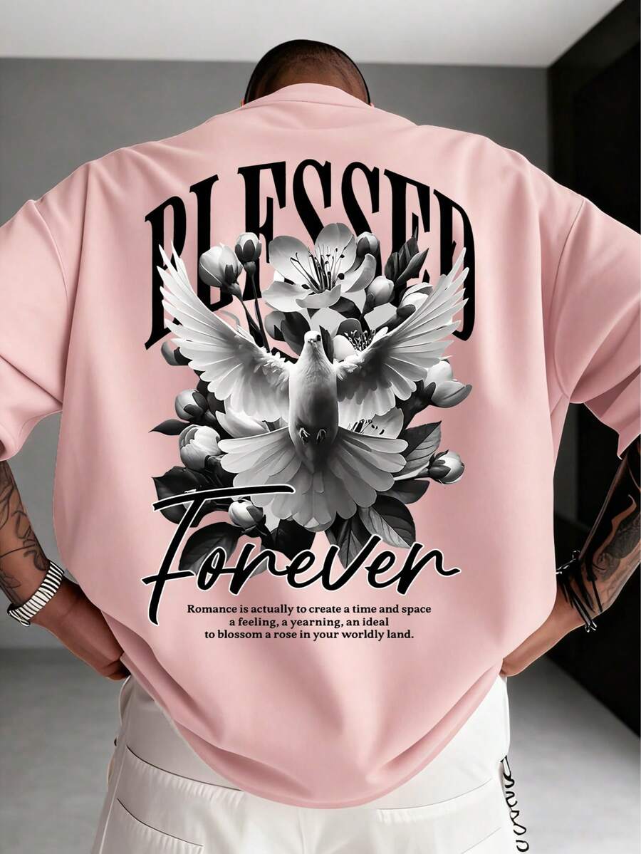 SXV Blessed Forever Casual Versatile Simple Printed Element Short Sleeve T-Shirt