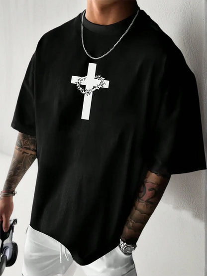 SXV Cross Print Short Sleeve T-Shirt