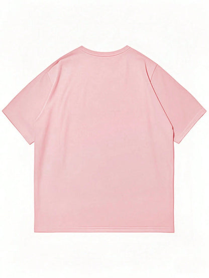 SXV Versatile Minimalist Bear Print Line Art Animals Short Sleeve T-Shirt