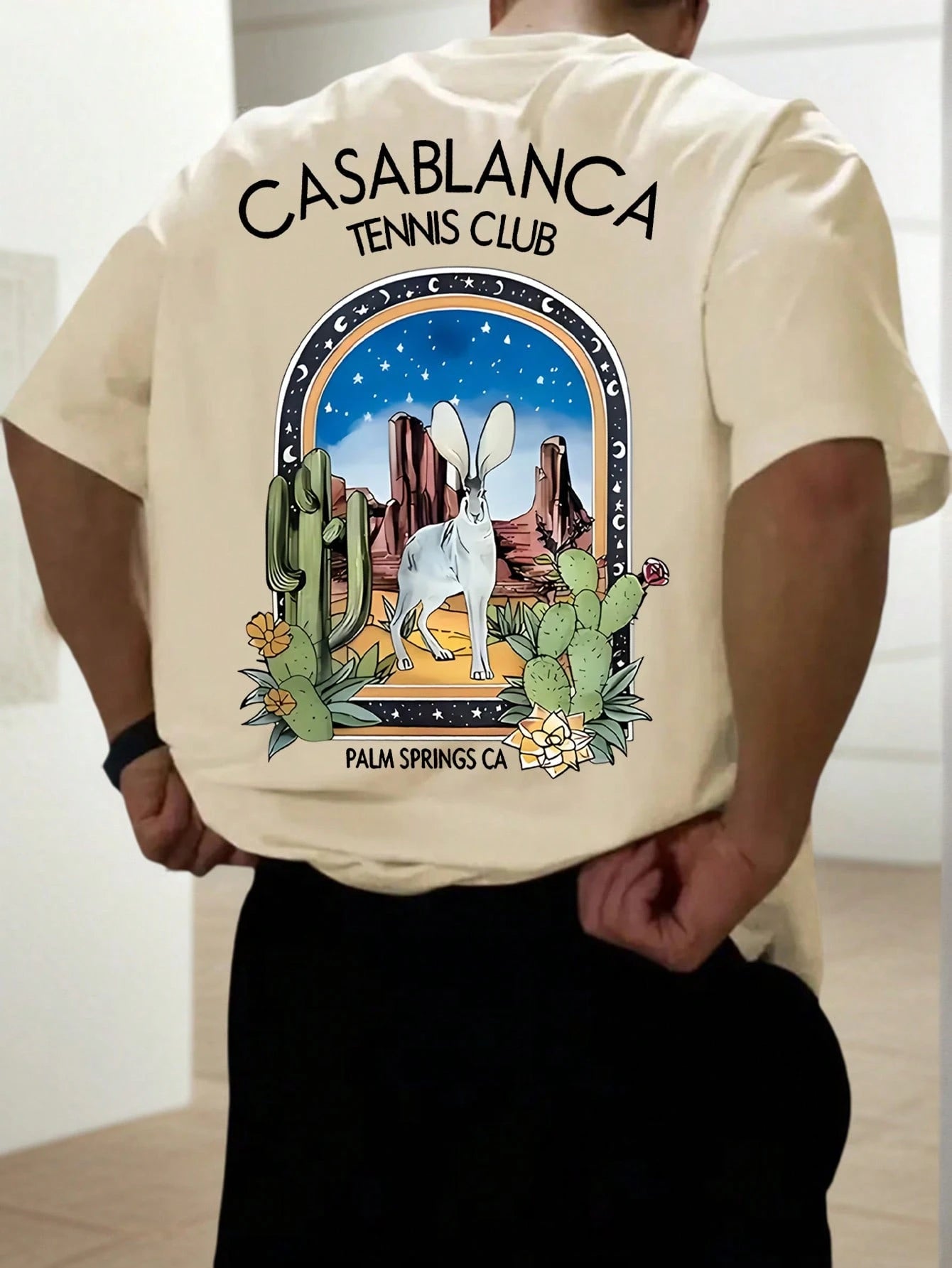 SXV 'casablanca’ Printed Cool Aesthetic Oversized Baggy T-shirt