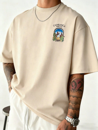 SXV 'casablanca’ Printed Cool Aesthetic Oversized Baggy T-shirt