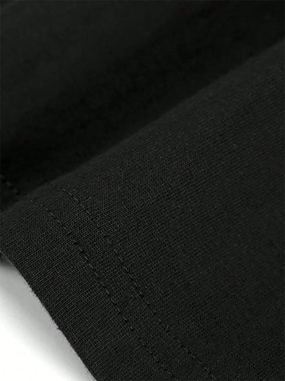 SXV Built Different T-Shirt - Black & White Chest Print, Breathable Streetwear Tee