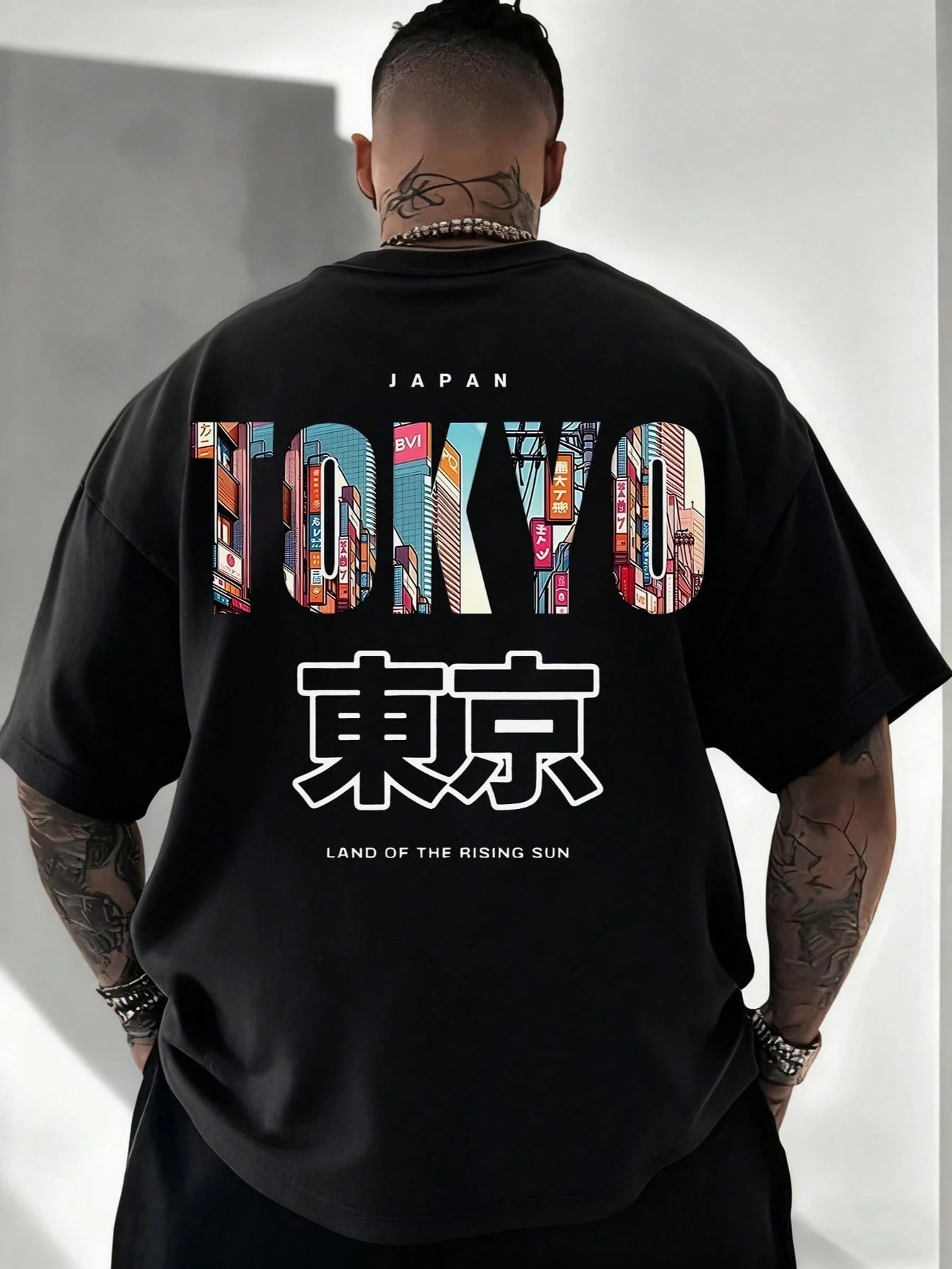 SXV TOKYO English Slogan & Tokyo Element Print Short Sleeve T-Shirt