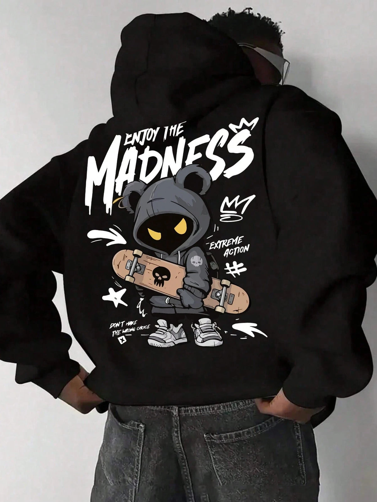 SXV Men's Casual Fashion Street Extreme Sports Madness Hoodie