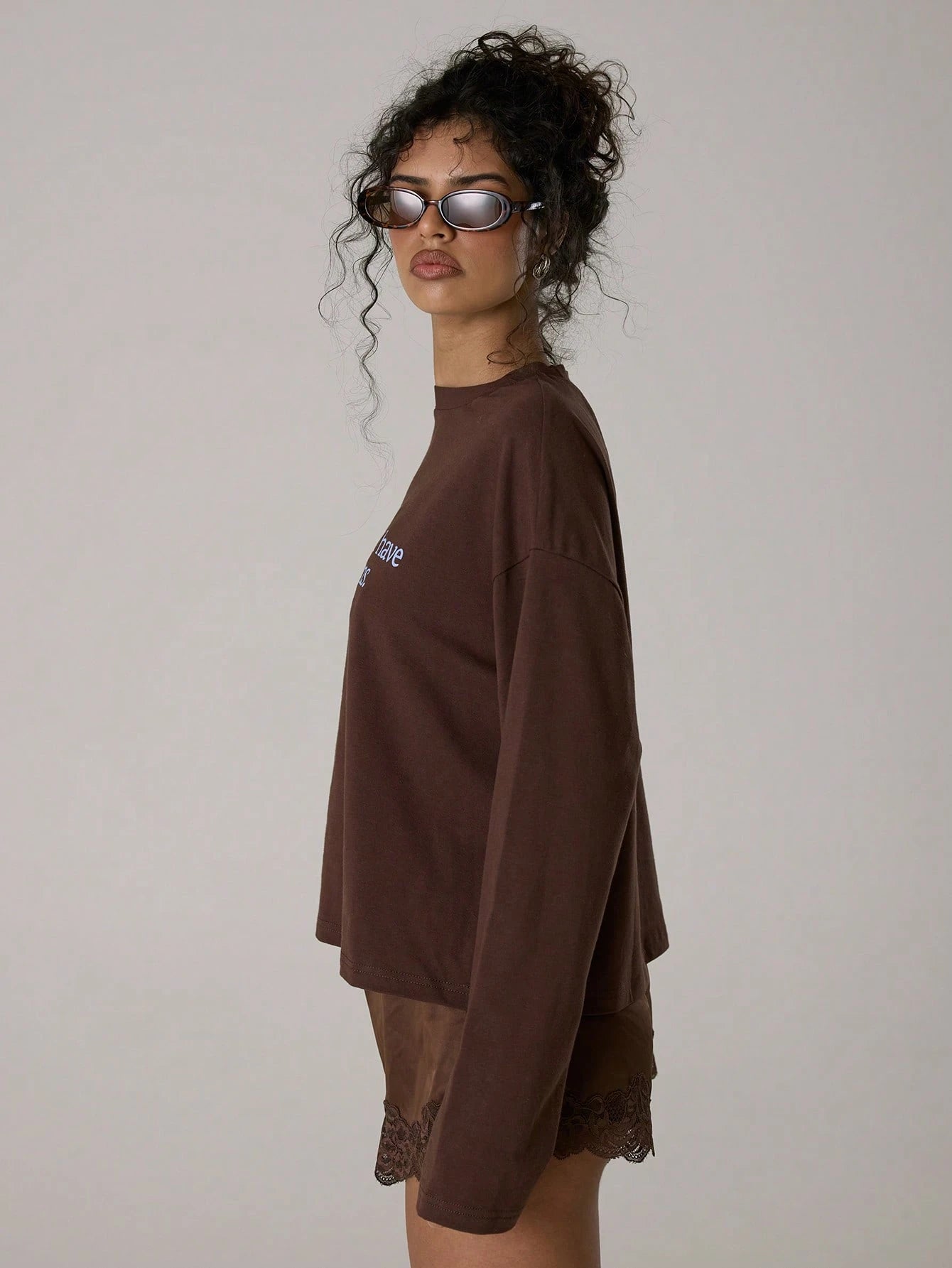SXV Oversized Long Sleeve Graphic T-Shirt