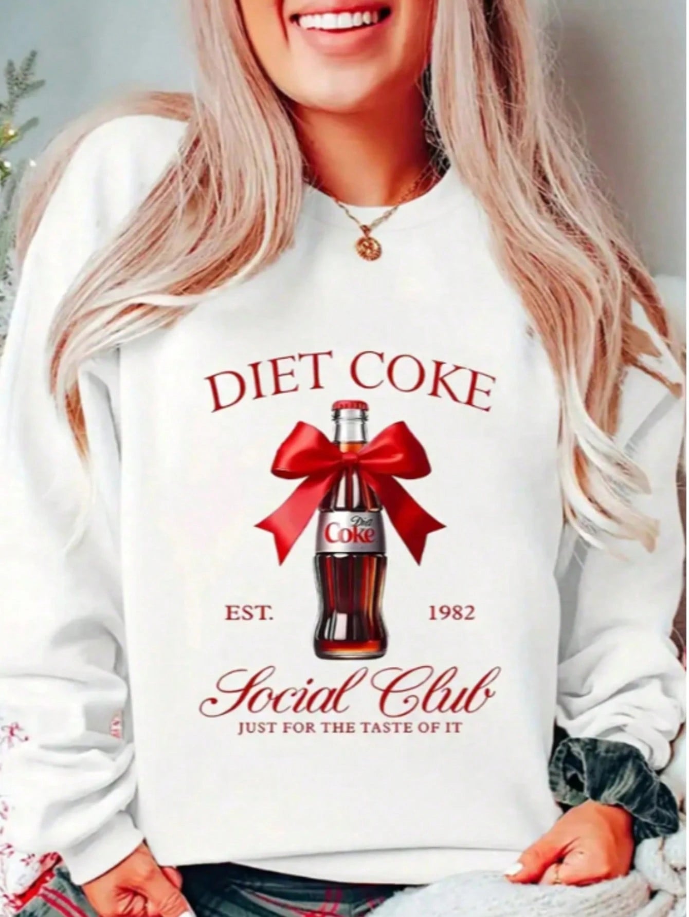 SXV Women'S Cozy Crew Neck Sweatshirt - Diet Social Club Graphic